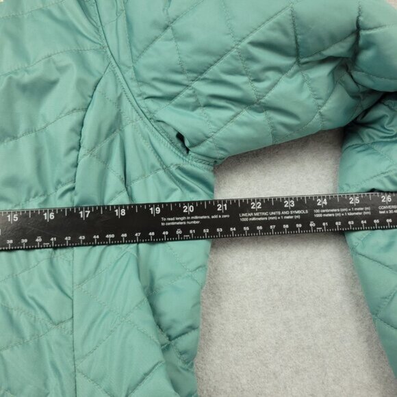 LL Bean Womens Fleece Lined Primaloft Jacket Coat Large Teal Blue Long - Picture 7 of 16